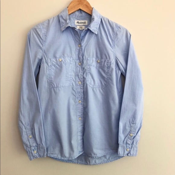 Madewell Tops - Madewell Washed Cotton Boyshirt Size Medium -